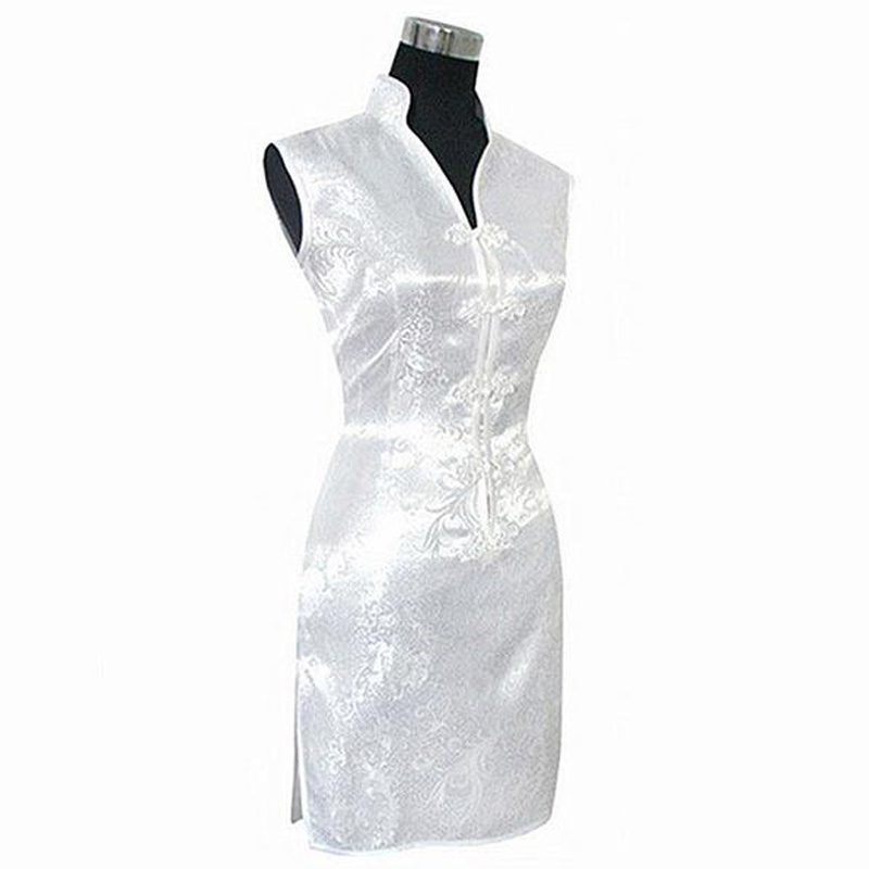 Xxl Women Fashion - Vestido qipao cheongsam, moda branca, chinesa,