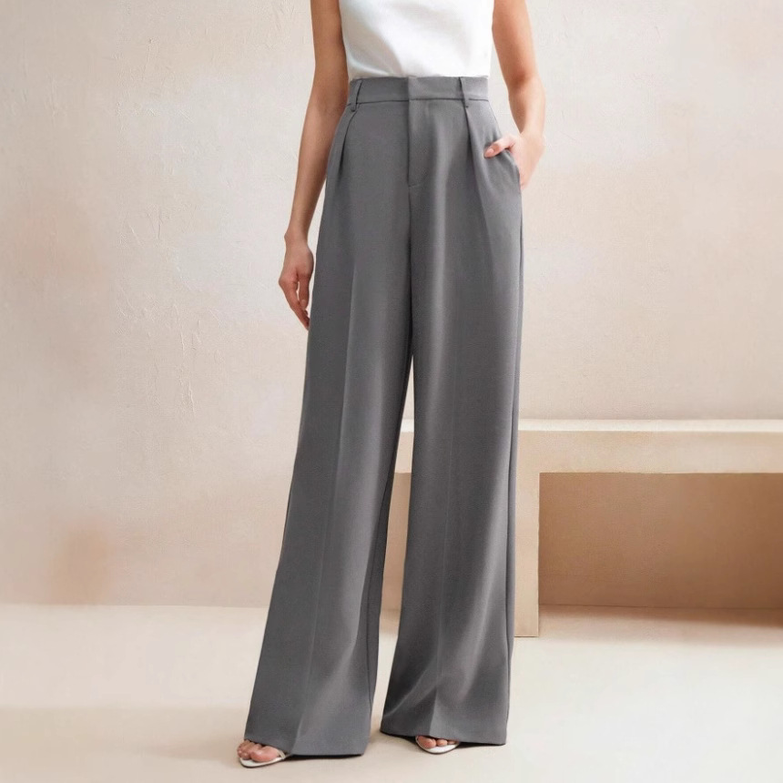 Women'S Fashion Business Casual - Calças Casuais Largas e Soltas de