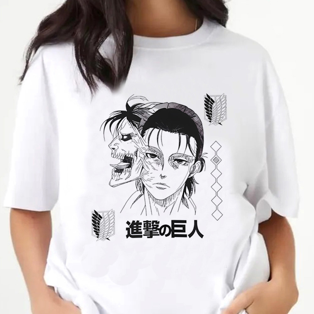Women Fashion 80S - Camisa Attack on Titan feminina, anime,