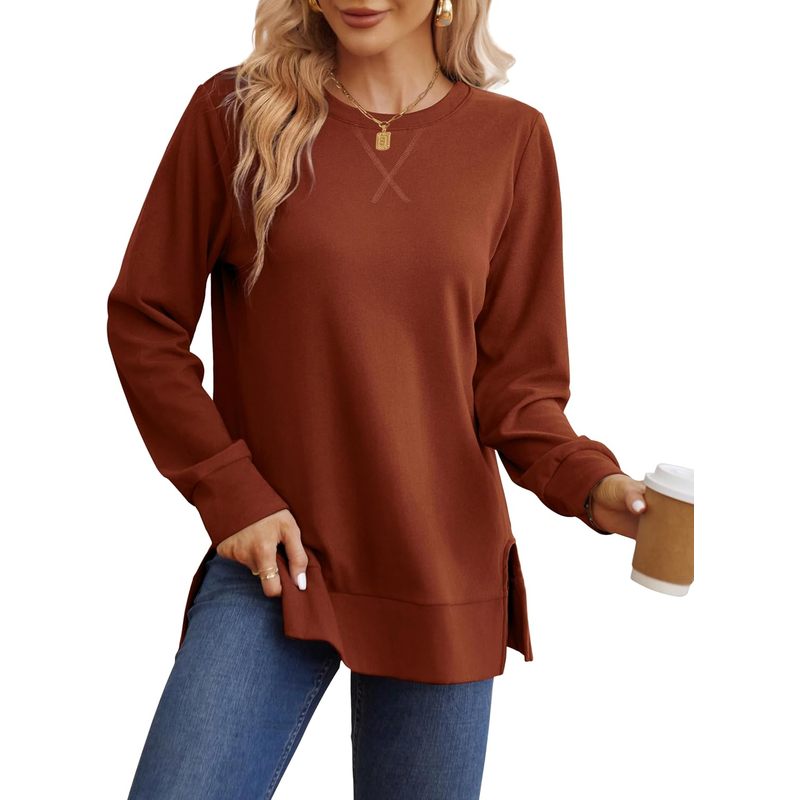 Women'S Fashion Trends Fall 2025 - Moletom Feminino com Fenda Lateral, Moda