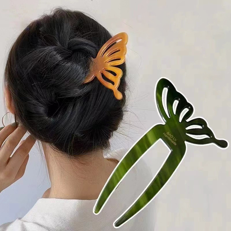 Women Fashion Hub - Elegante ácido acético borboleta em forma