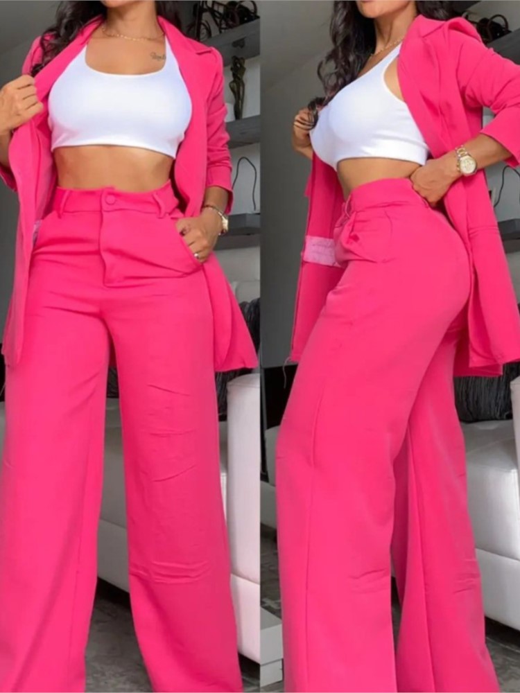 Novo outono moda feminina sóli - Women'S Fashion Business Casual avaliação e preço