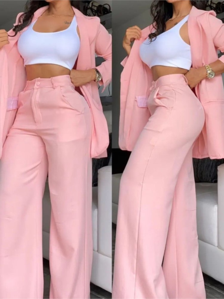 Novo outono moda feminina sóli - Women'S Fashion Business Casual avaliação e preço