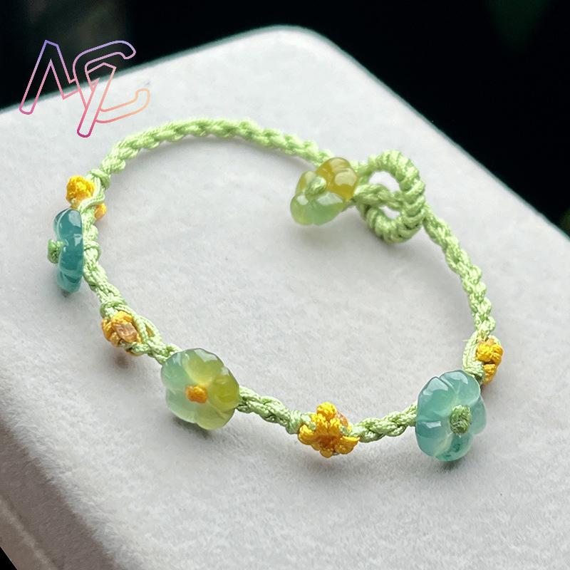 Myanmar jadeite flor pulseira  - Women Fashion Designers avaliação e preço