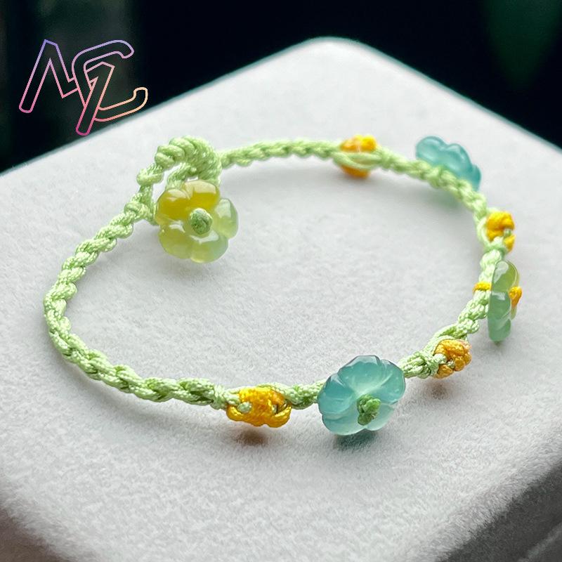 Myanmar jadeite flor pulseira  - Women Fashion Designers avaliação e preço