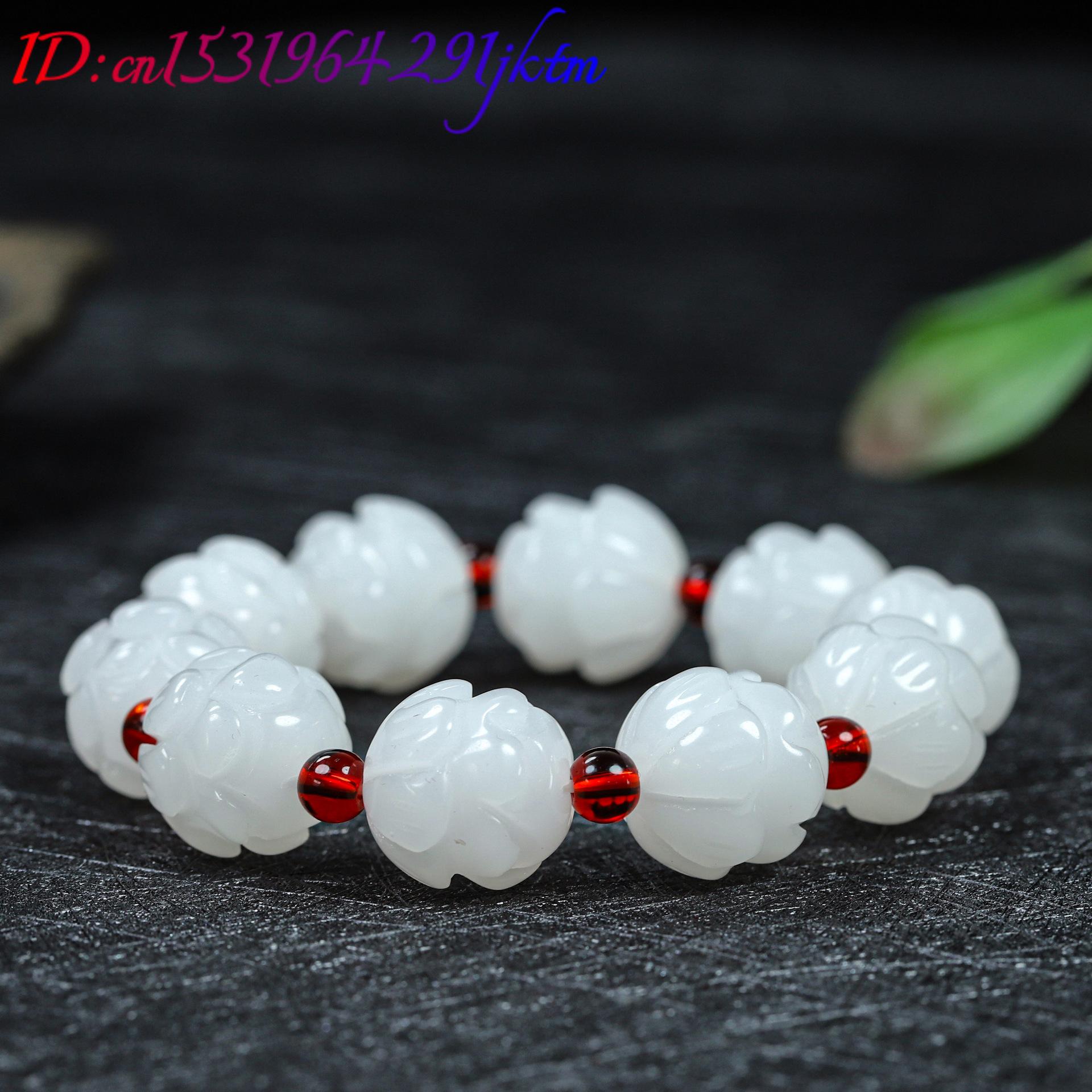 Pulseira de Jade Real Branca c - Women Fashion Designers avaliação e preço