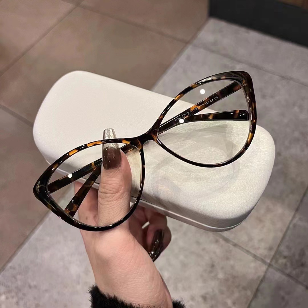 Novas Armações Grandes Retrô O - Women'S Fashion Glasses Non Prescription avaliação e preço